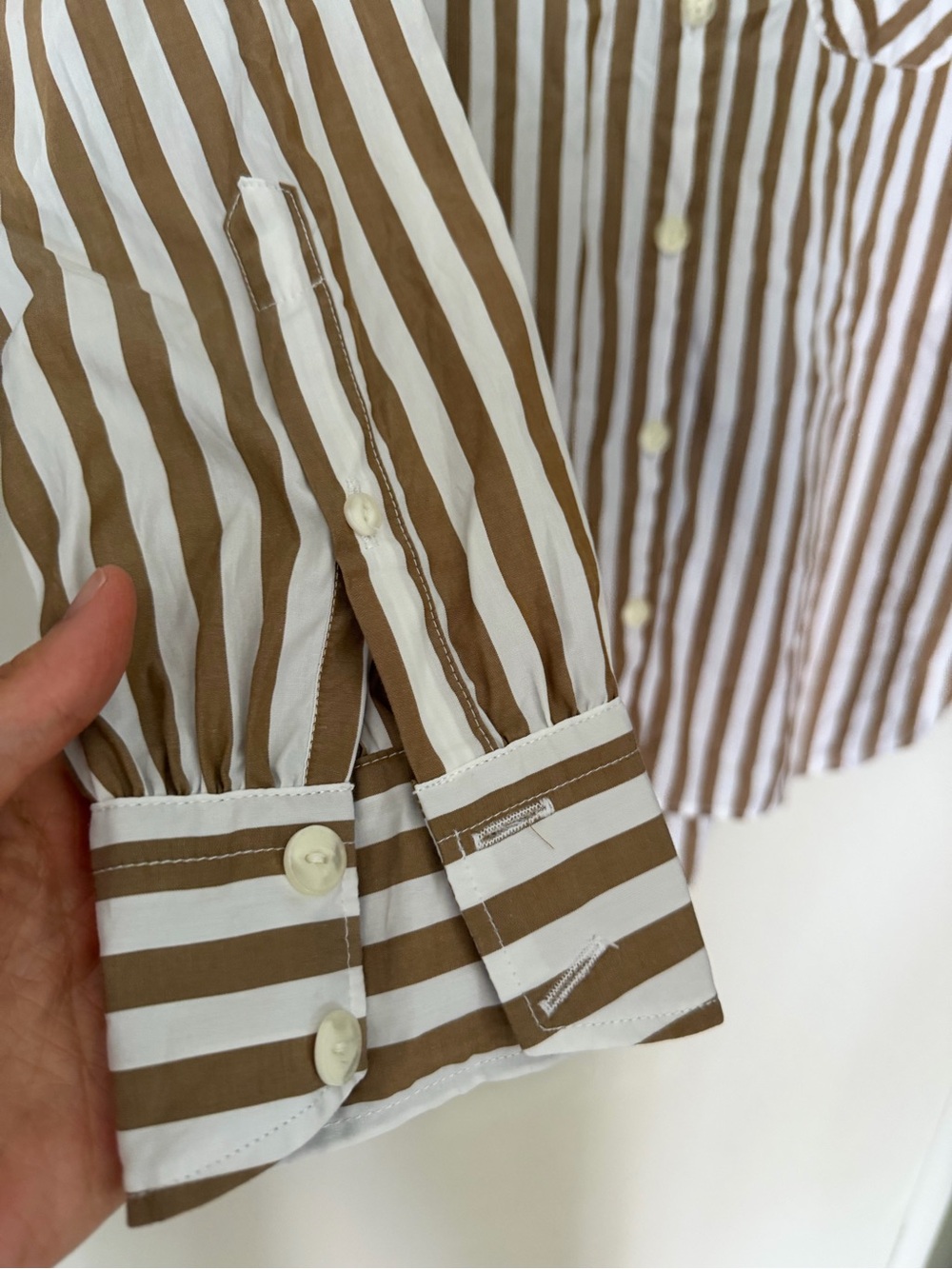 rag & bone Stripe Button-Down Shirt XS beach lounge resort chic minimalist - Picture 3 of 7